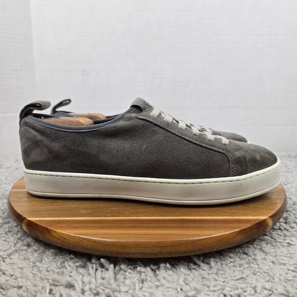 Martin Dingman Mens 9M Cameron Gray Suede Casual Lifestyle Slip On Sneaker - Picture 3 of 12